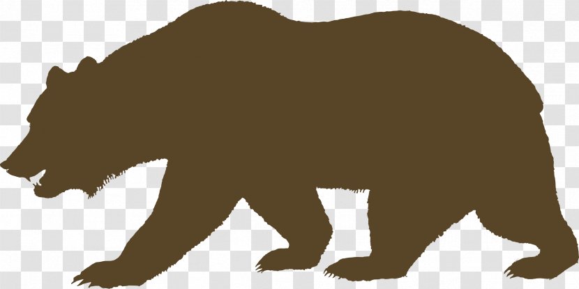 California Republic Grizzly Bear Clip Art - Fauna Transparent PNG
