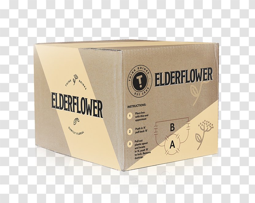 Elderflower Cordial Think Drinks - Box - Mockup Transparent PNG
