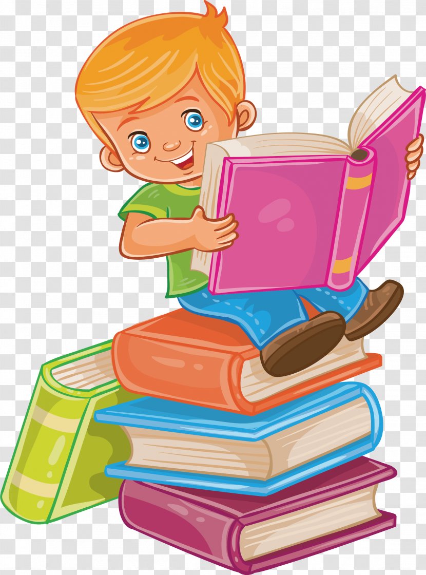 Child Reading Royalty-free Illustration - Stock Photography - Sit In A Book, Read Book Transparent PNG