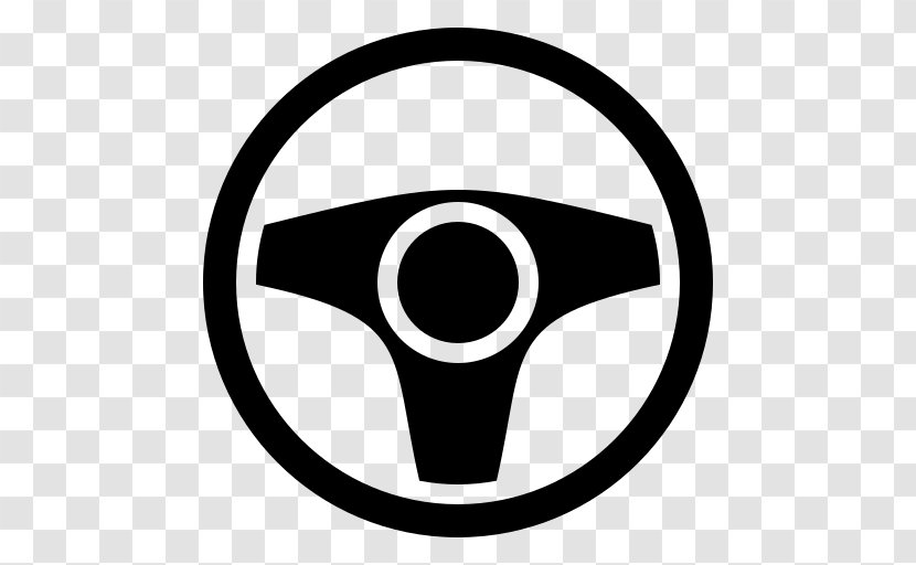 Car Motor Vehicle Steering Wheels - Monochrome Transparent PNG
