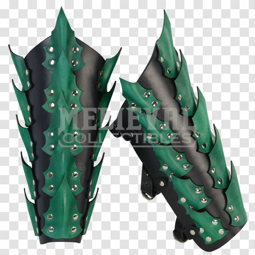 Leather Greave White Bracer Color - Dragon - Medieval King Transparent PNG