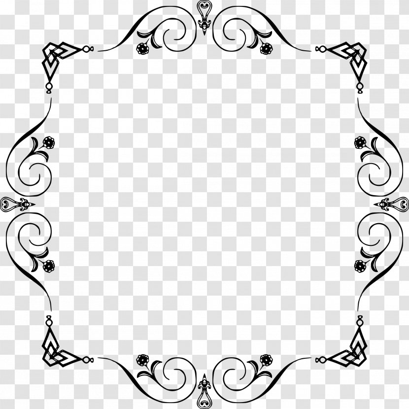 Picture Frames Clip Art - White - Elegant Transparent PNG