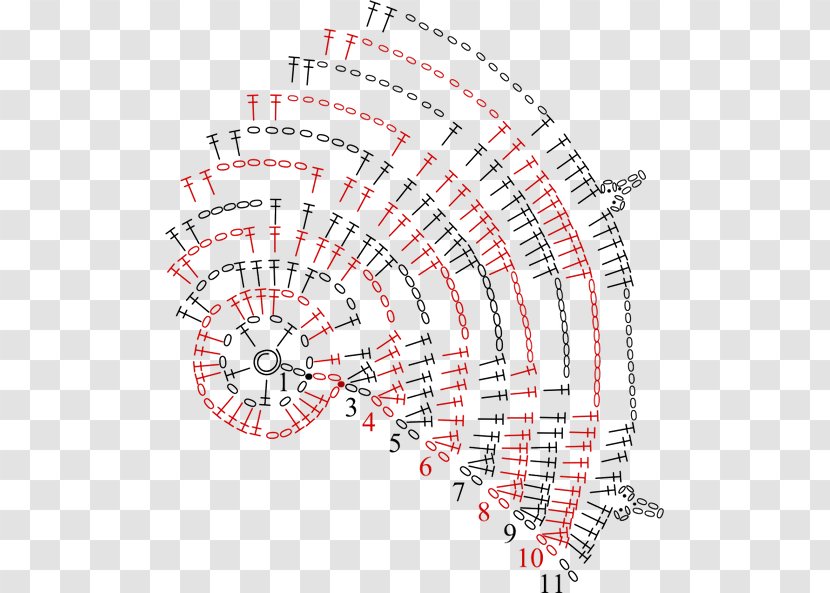 Doily Crochet Stitch Diagram Pattern - Lace - Square Transparent PNG