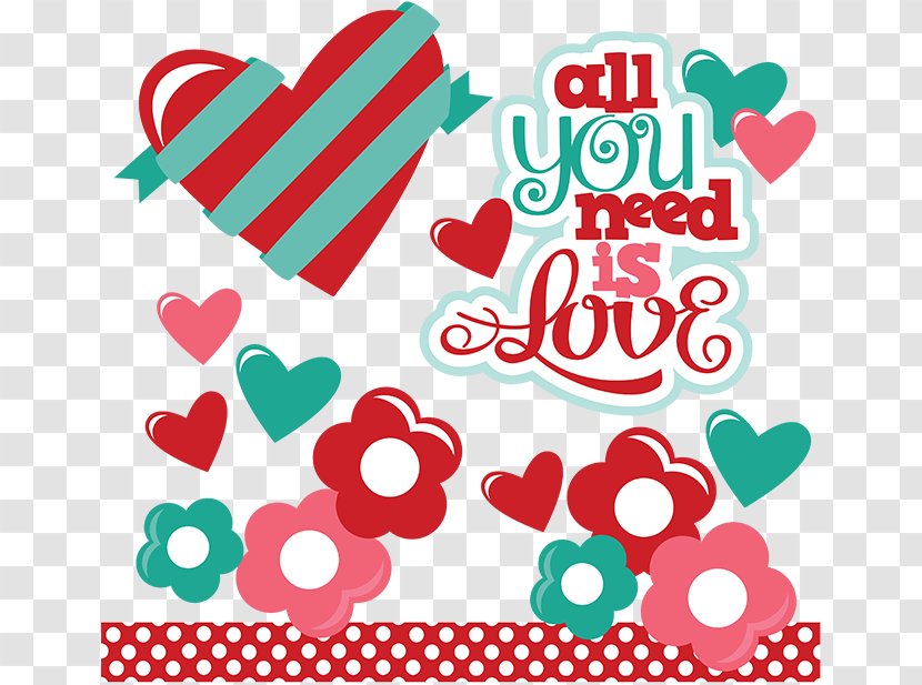 Valentine's Day Heart Dating Scrapbooking Clip Art - Love My Family Transparent PNG