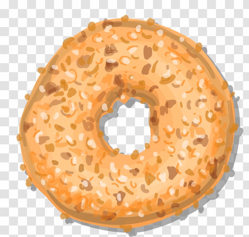 Doughnut Bagel Danish Pastry Cookie - Baked Goods - Beautifully Hand-painted Circular Biscuits Transparent PNG