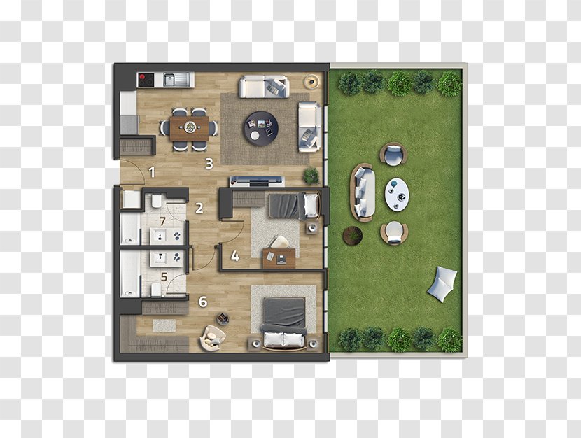 Floor Plan Village Apartment - Koy Transparent PNG