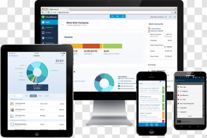 QuickBooks Accounting Software Bookkeeping Computer - Business Transparent PNG
