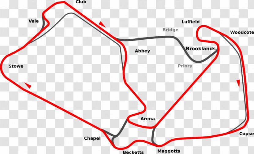 Development History Of Silverstone Circuit RAF British Grand Prix Race Track - Text Transparent PNG