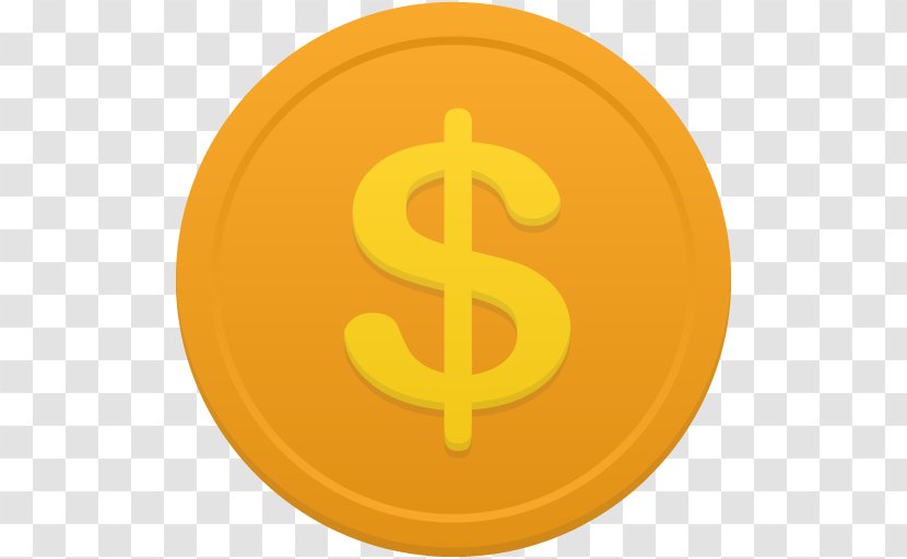 Symbol Trademark Yellow Orange Circle - Coin Us Dollar Transparent PNG