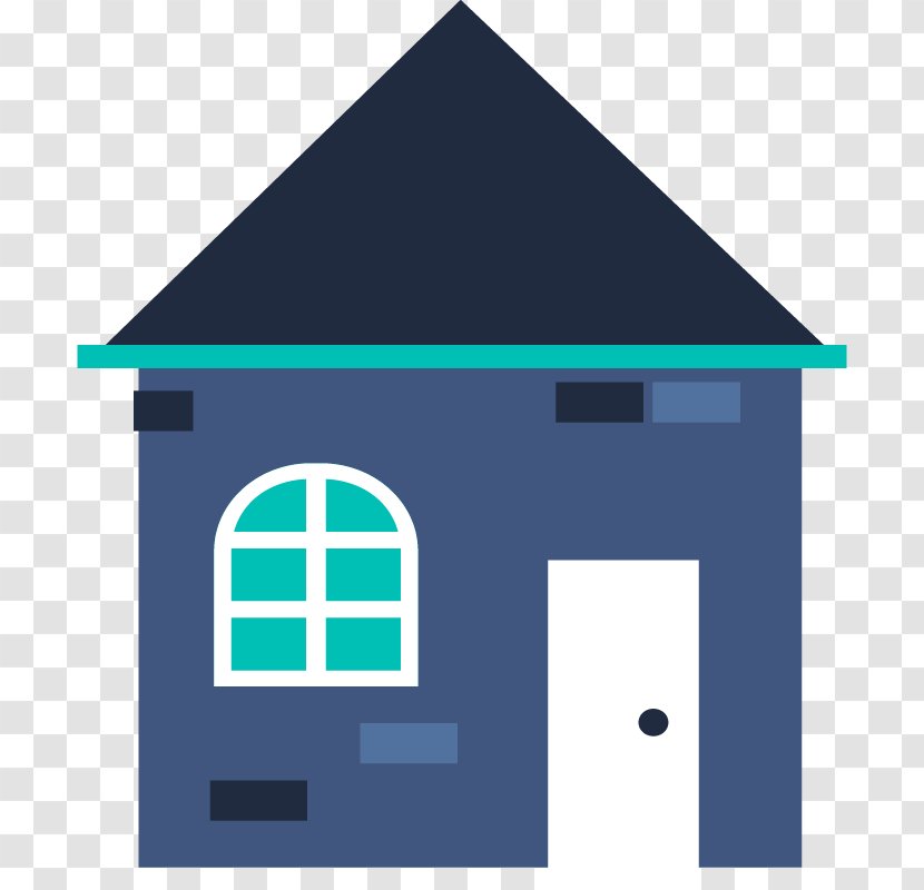 Image House Design Symbol - Facade - Blue Cottage Transparent PNG