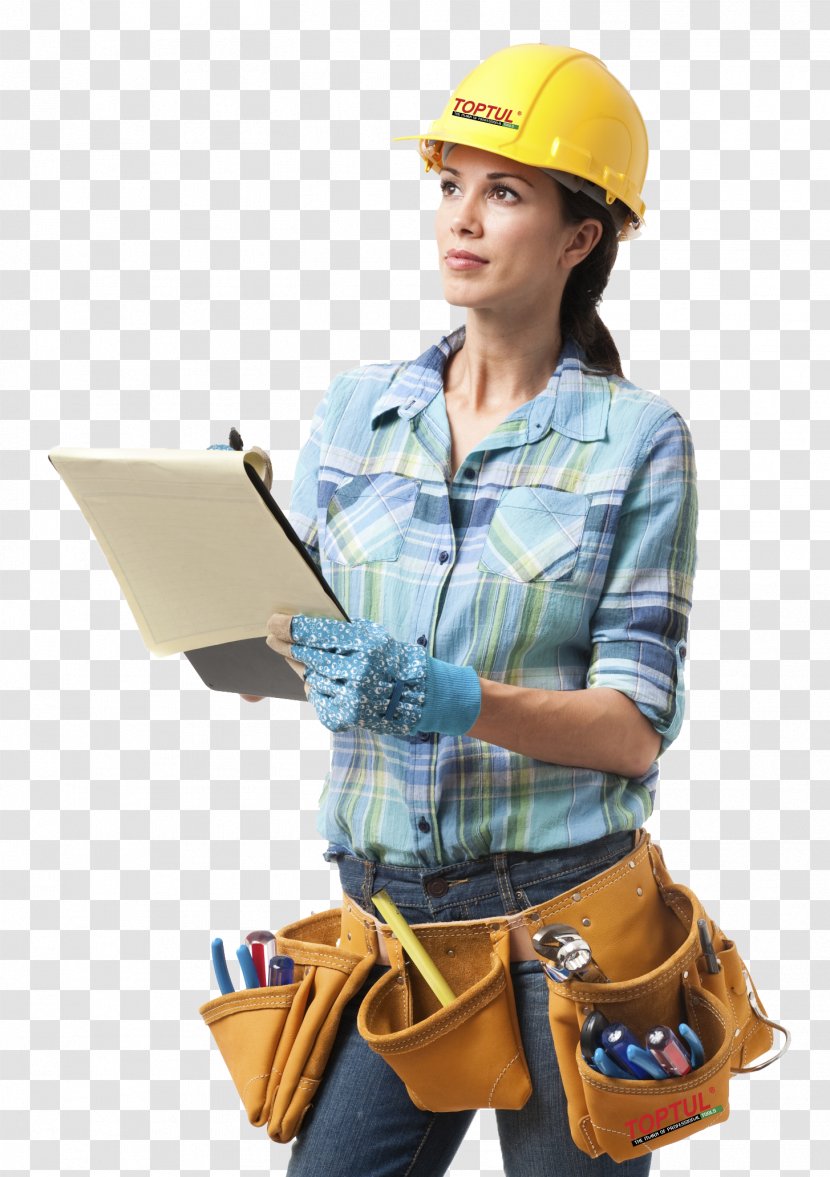 General Contractor Architectural Engineering Woman Construction Worker Carpenter - Industry Transparent PNG