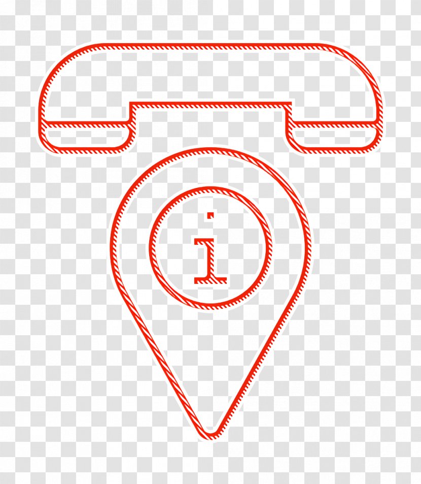 Call Icon Direction Information - Line Art Sign Transparent PNG