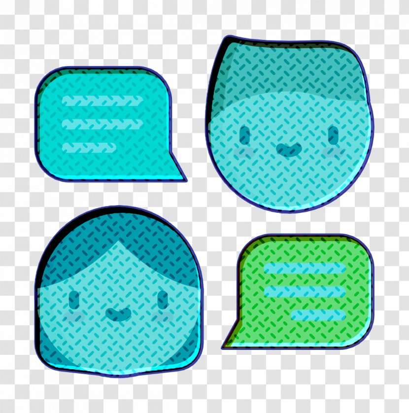Friendship Icon Talk Chat - Turquoise Aqua Transparent PNG