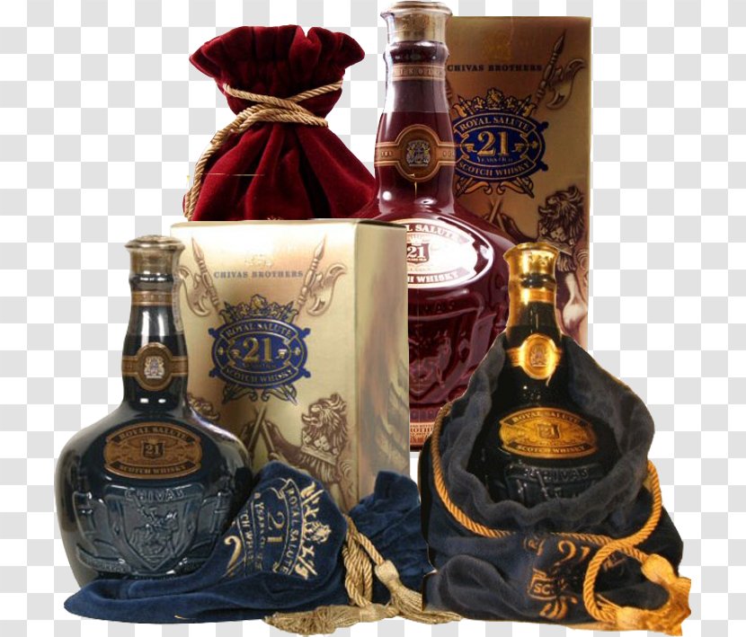 Chivas Regal Scotch Whisky Blended Whiskey Royal Salute - Bottle - Wine Transparent PNG