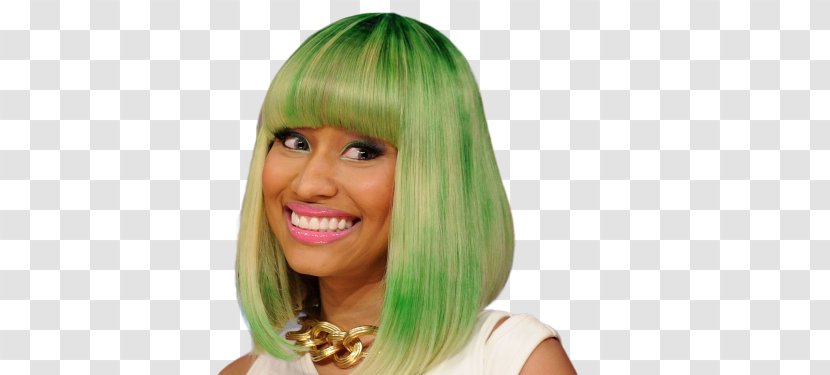 Nicki Minaj Hairstyle Human Hair Color Cheveux Verts - Forehead - Fashion Transparent PNG