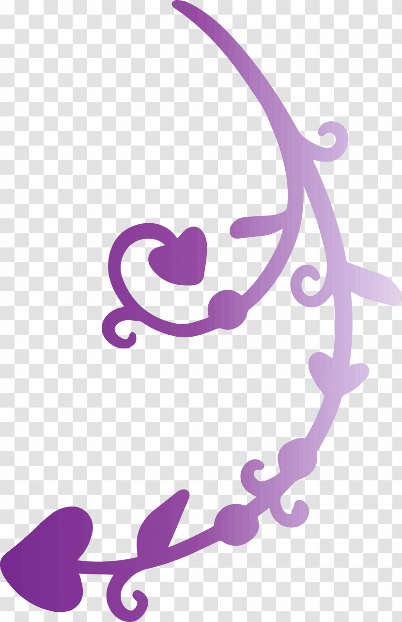 Violet Purple Font Heart Transparent PNG