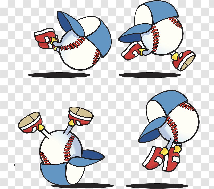 Baseball Cartoon Clip Art - Raster Graphics - With Blue Hat In Fashion Illustration Transparent PNG