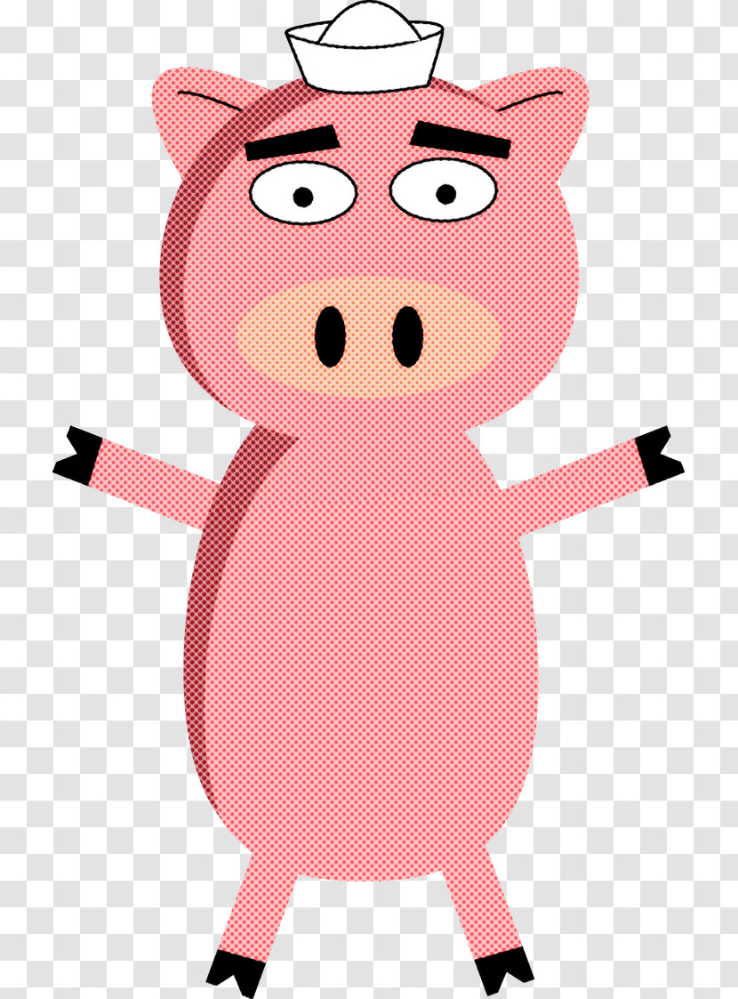 Character Pink M Pattern Snout Character Created By Transparent PNG