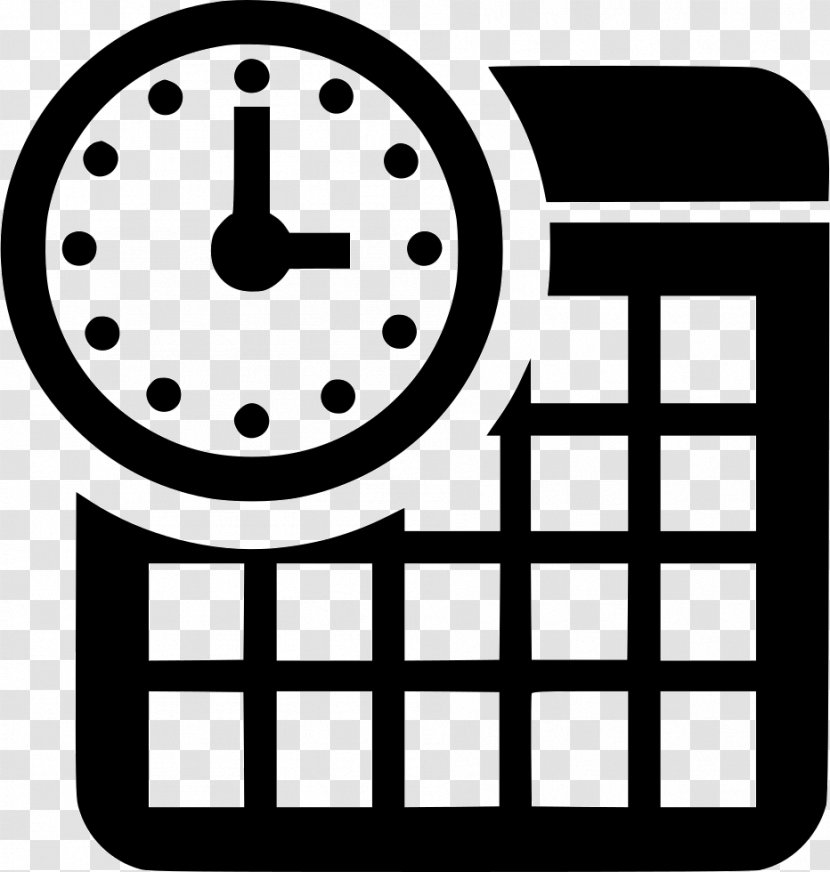 Time Calendar Stock Photography Clip Art - Black And White Transparent PNG
