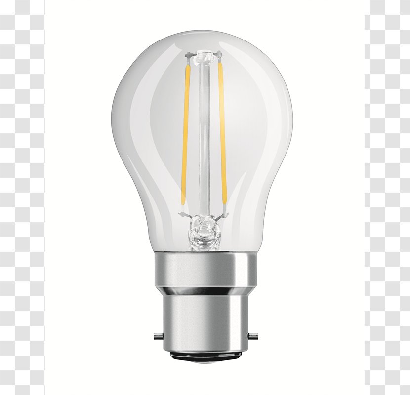 Incandescent Light Bulb Bayonet Mount LED Lamp Filament - Osram Transparent PNG