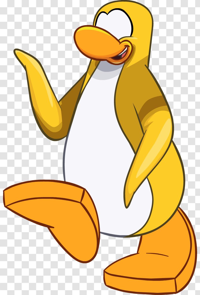 Club Penguin Duck Southern Rockhopper Yellow - Razorbills Transparent PNG