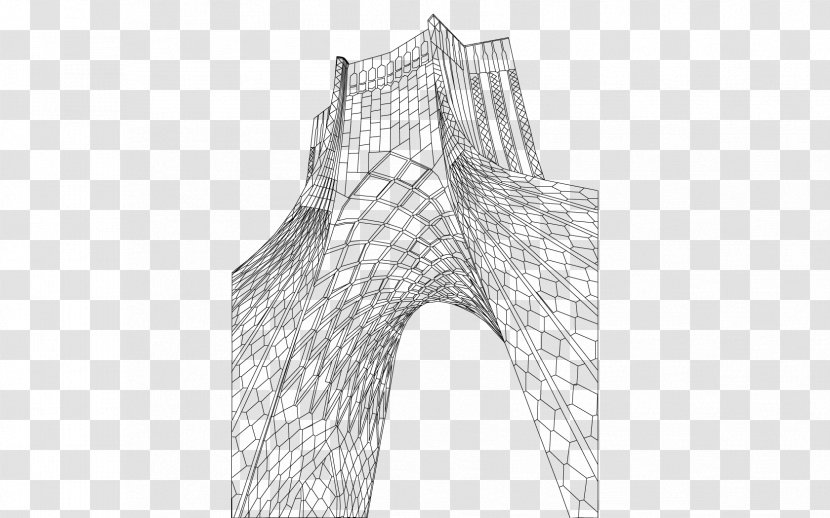 Azadi Tower Milad Stadium Drawing Sketch - Joint Transparent PNG