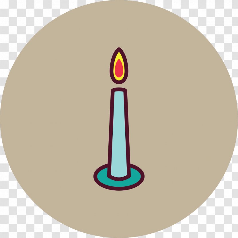 Cartoon Blue - Ribbon - Candle Transparent PNG