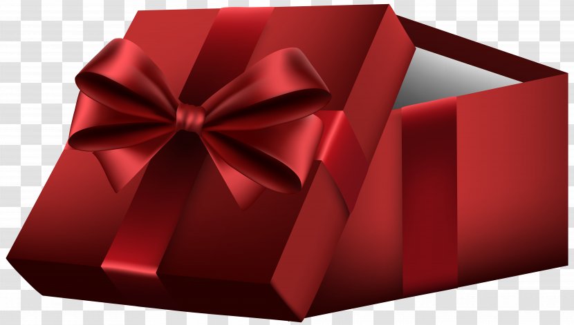 Gift Box Paper Clip Art - Red Open Transparent PNG