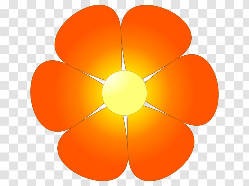 Orange Blossom Flower Clip Art - Royaltyfree - Hippie Heart Cliparts Transparent PNG