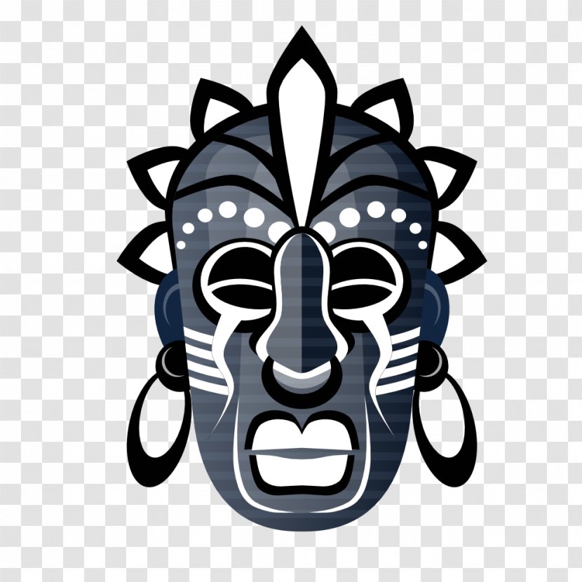 Traditional African Masks Tribe Clip Art - Tribal Transparent PNG