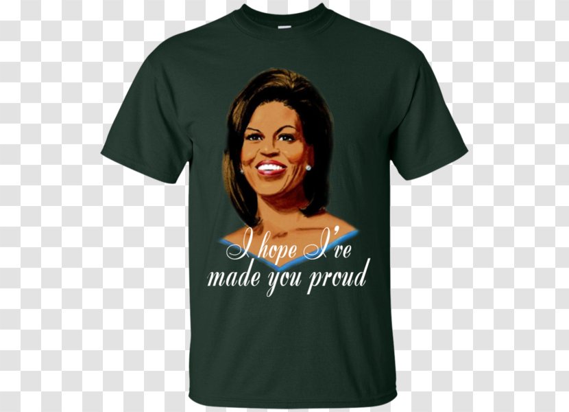 T-shirt Hoodie Top Gildan Activewear - Active Shirt - Michelle Obama Transparent PNG