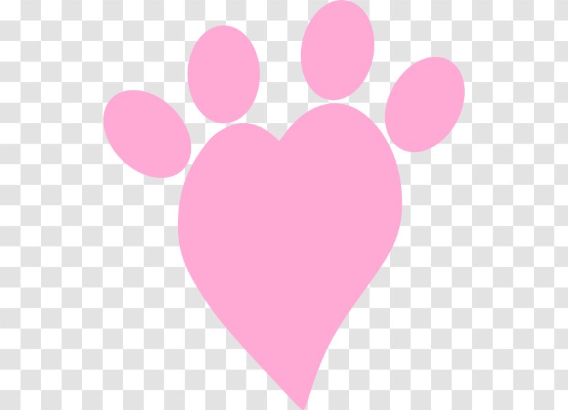 Heart Pink Pattern - Paw Cliparts Transparent PNG