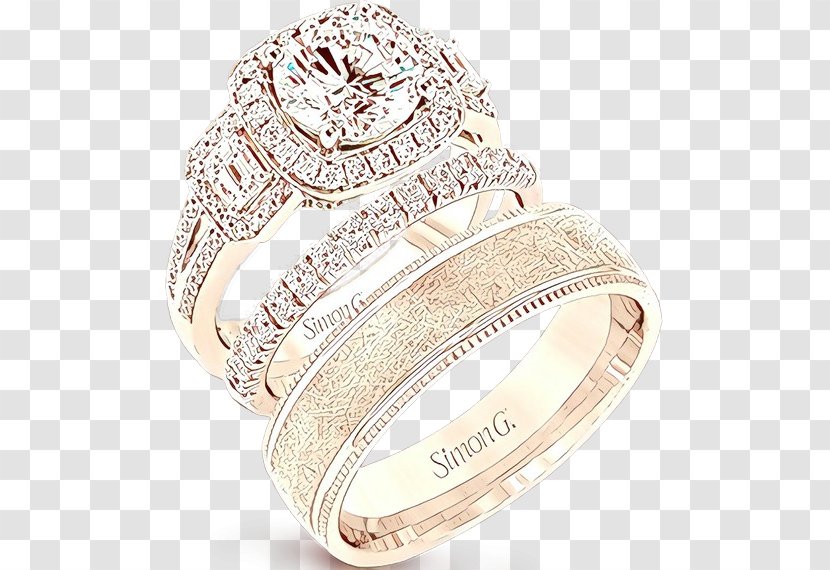 Wedding Ring Silver Platinum Diamond - Engagement - Ceremony Supply Transparent PNG