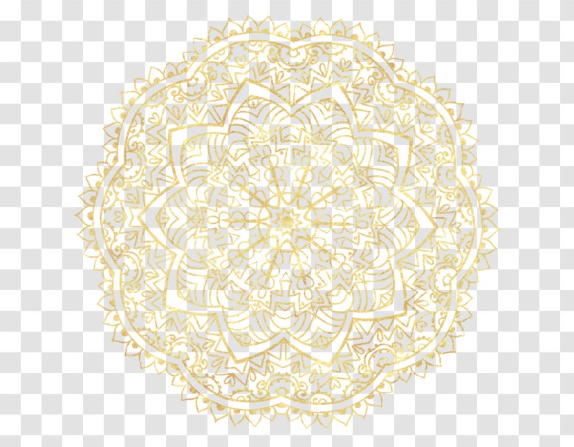 Descent To The Goddess: A Way Of Initiation For Women Mandala Doily Circle Place Mats - Area - Pattern Gold Transparent PNG