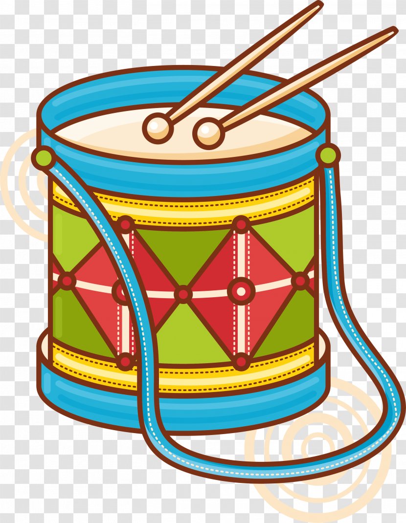Musical Instrument Royalty-free Illustration - Watercolor - Green Cartoon Drums Transparent PNG