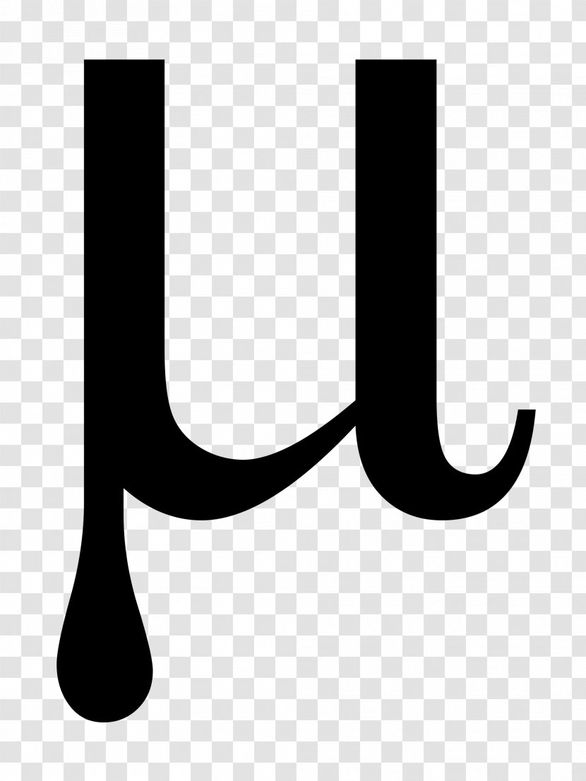 Mu Greek Alphabet Letter Language - Black - Math-symbol Transparent PNG