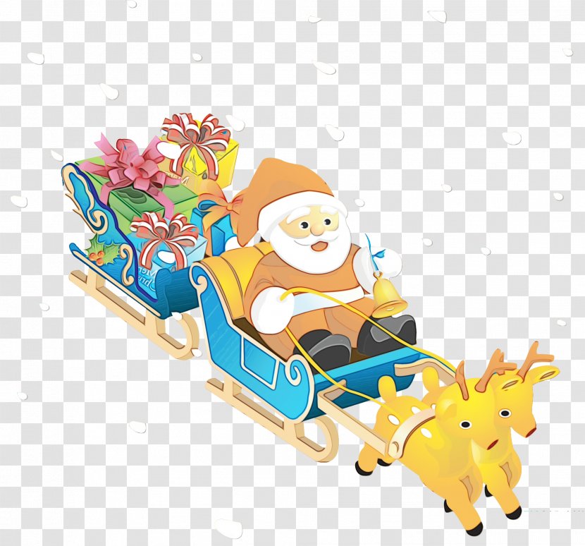 Cartoon Vehicle Sled Fictional Character Clip Art - Wet Ink Transparent PNG