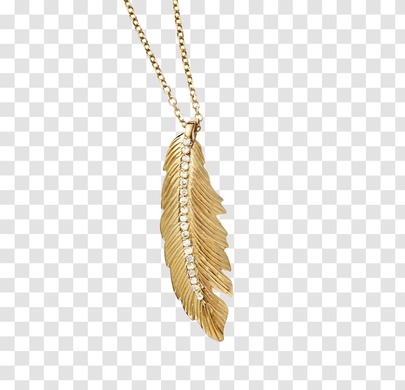 Necklace Earring Charms & Pendants Jewellery Feather - Golden Feathers Transparent PNG