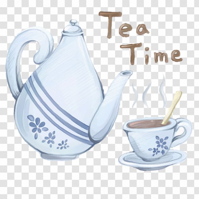 Teapot Teacup - Ceramic - Tea Time Transparent PNG