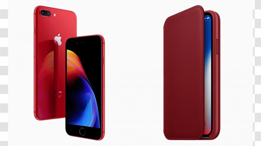 Apple IPhone 8 Plus 7 X Product Red - Iphone Transparent PNG