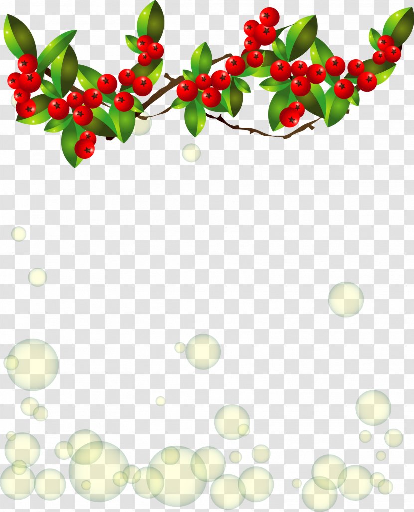 Royalty-free Stock Photography Clip Art - Petal - Bubble Red Berries Poster Background Element Transparent PNG