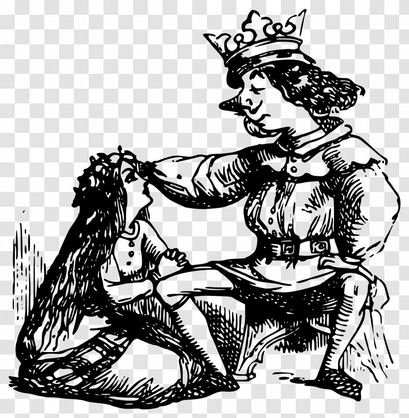 Princess King Black And White Clip Art - Cartoon Transparent PNG