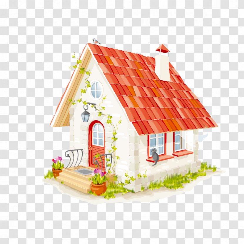 House Clip Art - Building - Vector Cartoon Transparent PNG