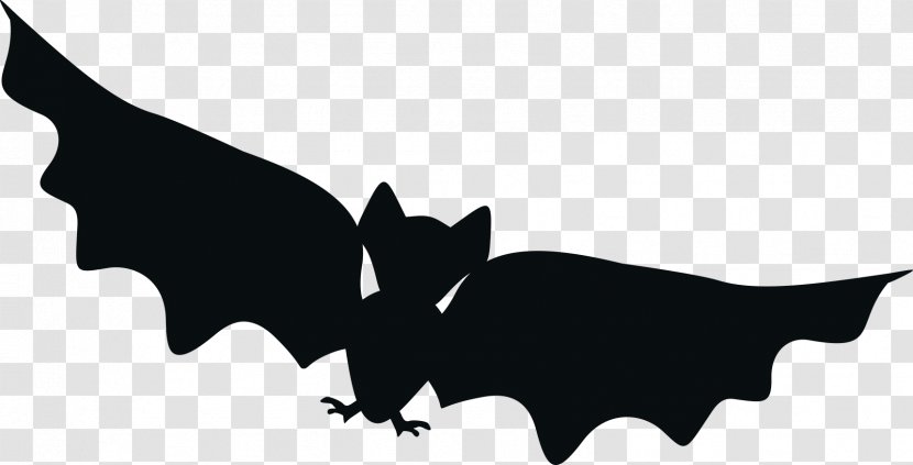 Cat Cartoon - Silhouette - Bat Logo Transparent PNG