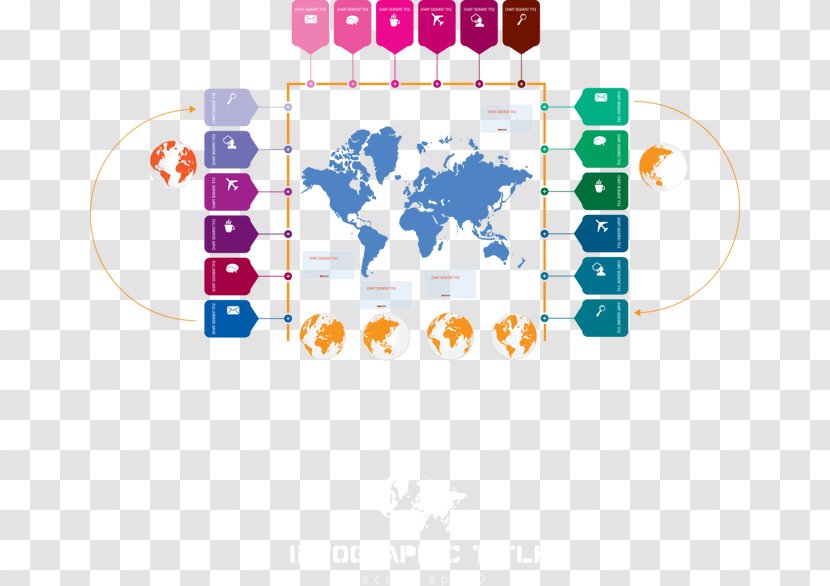 Earth Globe World Map - Royaltyfree - Vector Colored Buttons Chart Transparent PNG
