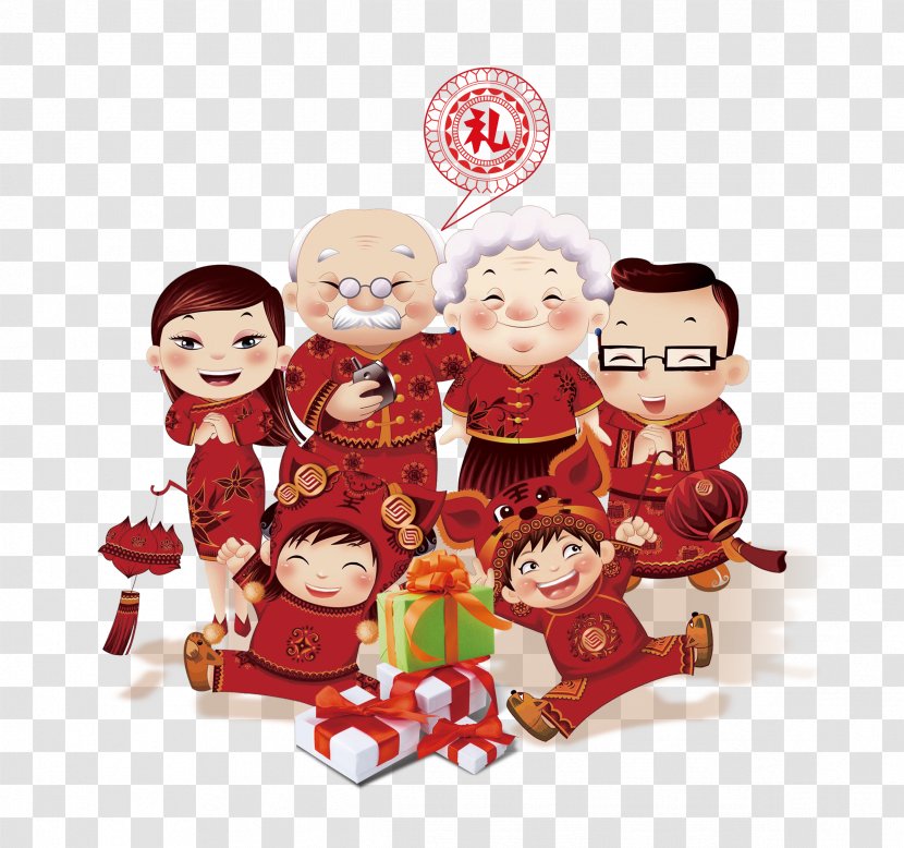 Chinese New Year Reunion Dinner Year's Day Eve - S - Family Transparent PNG
