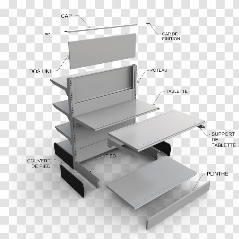 Shelf Table Etalex - Credit Agricole - Racking Industriel & Commercial DeskTable Transparent PNG