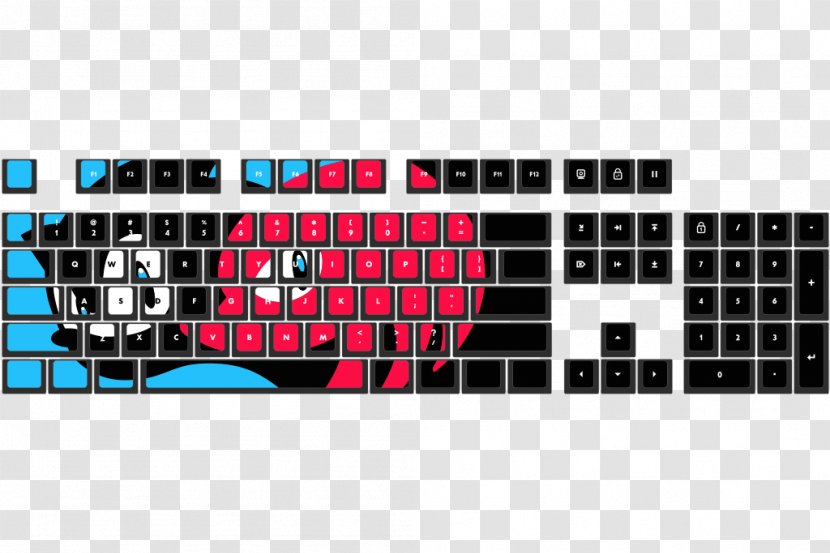 Computer Keyboard Keycap Gaming Keypad Laptop Display Device - Rectangle Transparent PNG