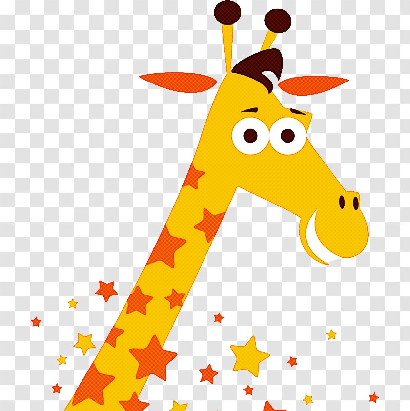 Giraffe Cartoon - Orange Transparent PNG