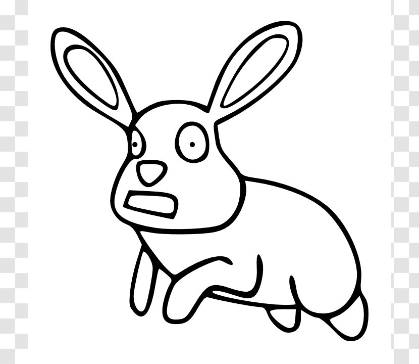 Domestic Rabbit Easter Bunny Hare Clip Art - Line Transparent PNG